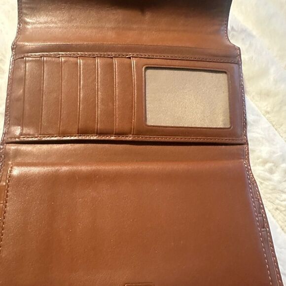 Coach Signature long  Tan and Brown Monogram Wallet - Picture 11 of 17
